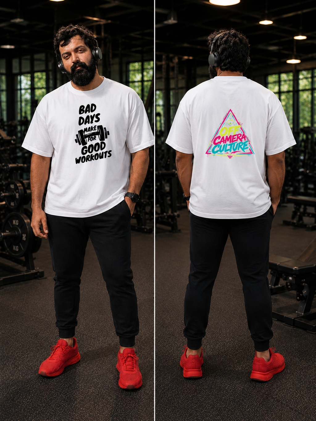 BAD DAYS GOOD WORKOUT - Unisex Oversized Classic T-Shirt