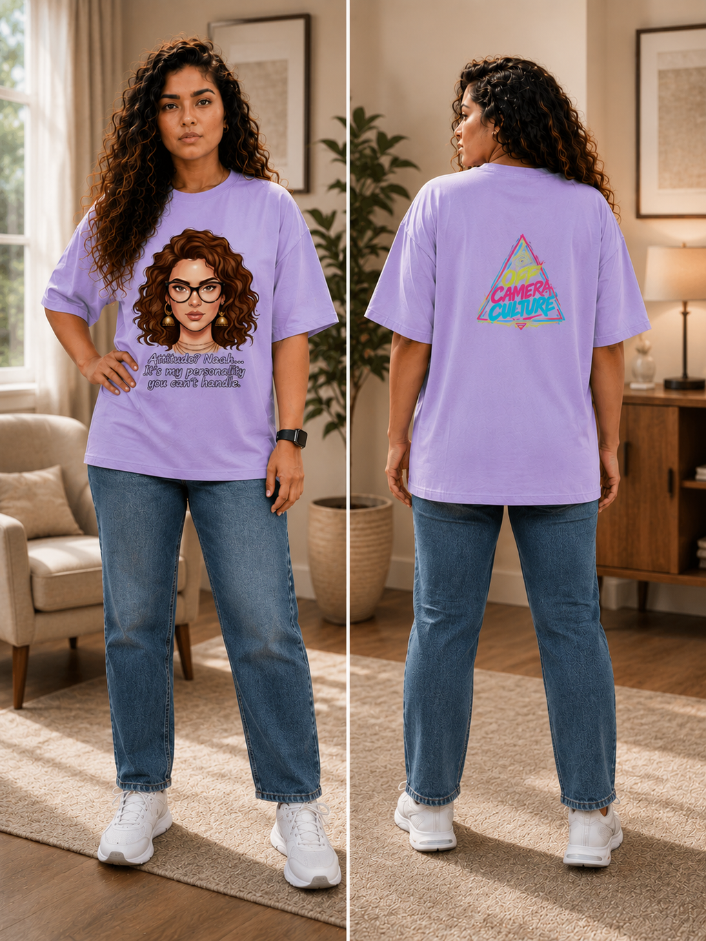 ATTITUDE/PERSONALITY - Unisex Oversized Classic T-Shirt
